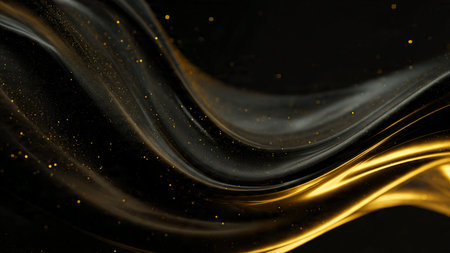 High-end corporate backdrop with golden glow effects.の写真素材