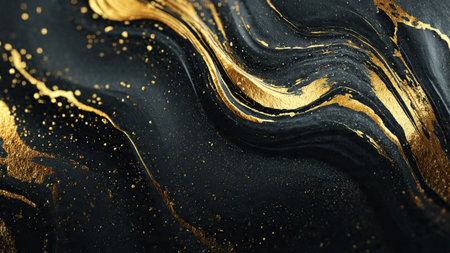 High-end branding backdrop with dramatic gold lighting effects.の写真素材