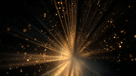 Premium wallpaper with polished gold light streaks.