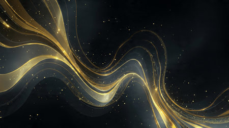 Ultra-detailed black gradient background with refined golden accents.