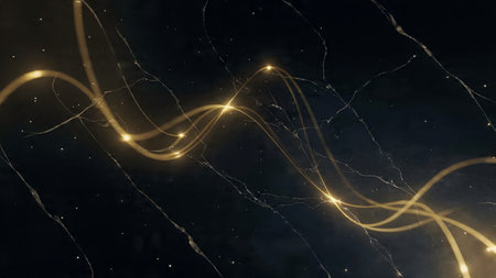 High-resolution black surface with glowing gold veins.