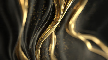 Elegant dark gradient illuminated by radiant golden shine.