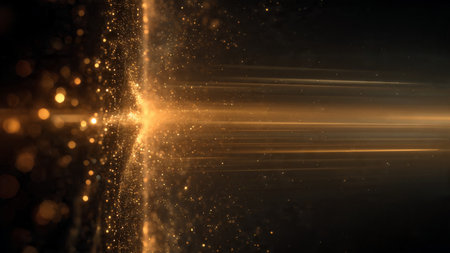 Elegant cinematic wallpaper with radiant gold shine.