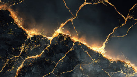 Elegant abstract wallpaper with subtle golden shimmer.の写真素材