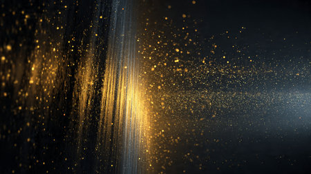 Luxury black and gold aesthetic with glossy reflections.