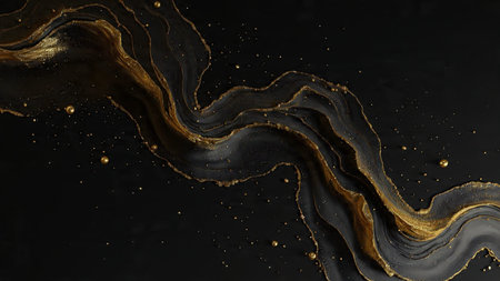 Deep luxurious backdrop with shimmering gold details.