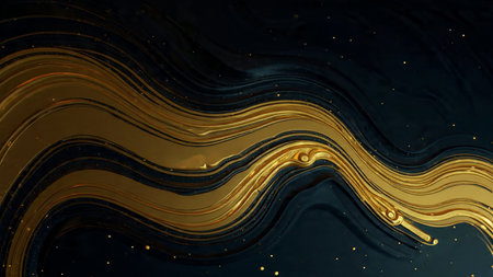 Elegant black gradient with luminous gold streaks.