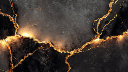 Elegant cinematic scene with smooth golden light arcs.の写真素材