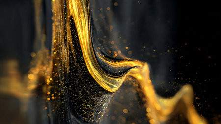 Elegant premium wallpaper with metallic gold glow.