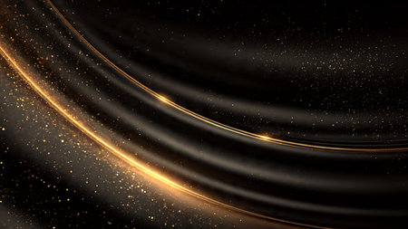Elegant abstract wallpaper with subtle golden shimmer.の写真素材