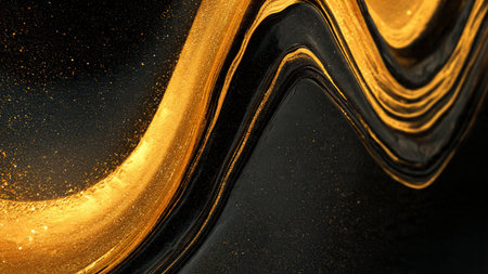 High-end luxury branding background with metallic reflections.の写真素材