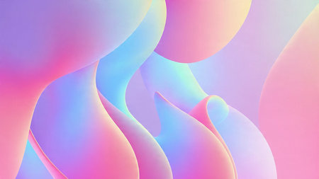 Futuristic digital tunnel with glowing data linesの写真素材