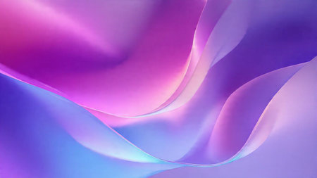 Blended purple blue flowing waveの写真素材