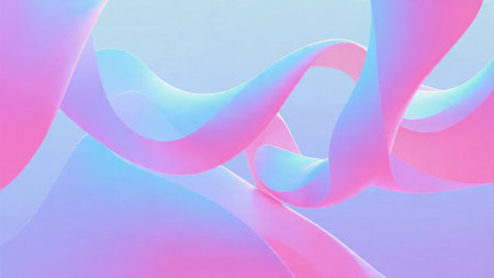 Floating blue glowing particles with depth of field