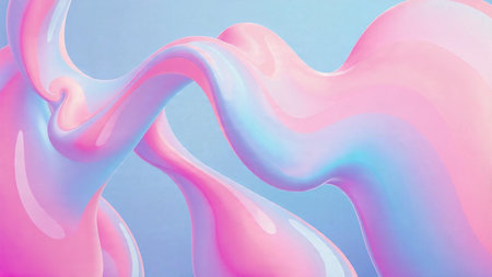 Colorful neon spectrum waves glowing on dark background