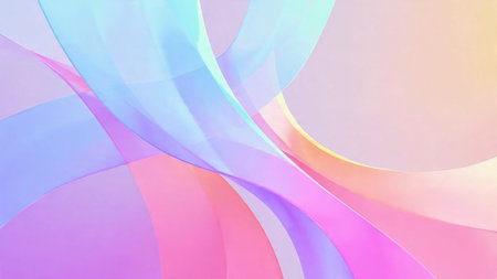 Flowing ribbon lines background