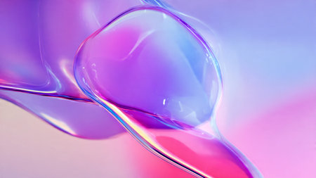 Falling digital blue particlesの写真素材