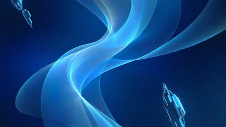 Colorful acrylic liquid flow textureの写真素材