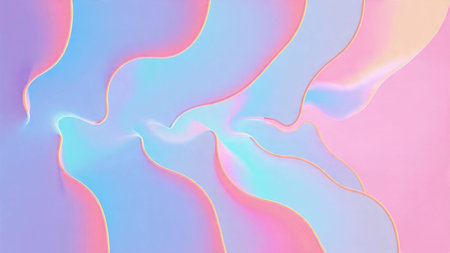 Soft blended gradient wave lines