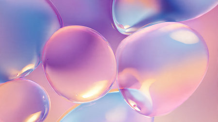 Falling glowing digital particles