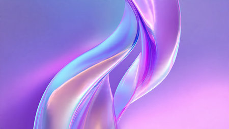 Neon cyan flowing lines