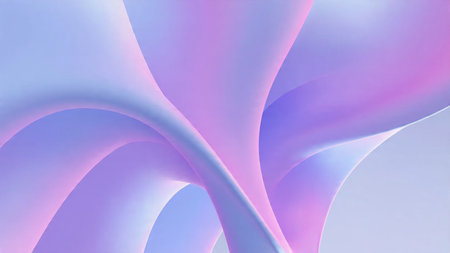 Soft blended gradient wave lines