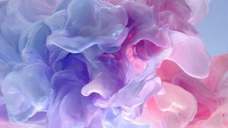 Soft blended gradient wave linesの写真素材