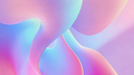 Abstract moving particles with depth effectの写真素材