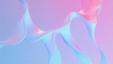 Flowing ribbon lines background