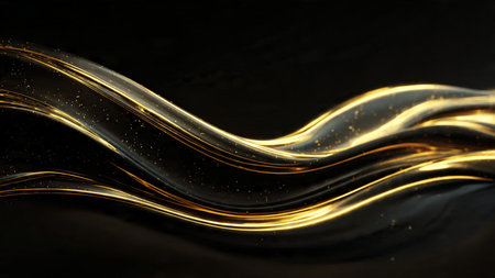 Royal purple gradient glowing with golden streak accents and dramatic contrast.の写真素材