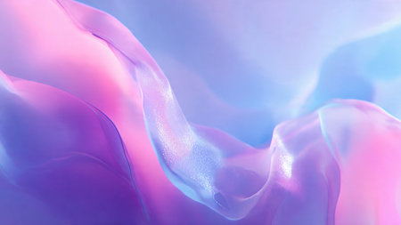 abstract background of blue and pink wavy silk or satin texture