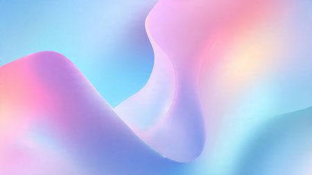 abstract background with blue, pink and purple waves. 3d rendering