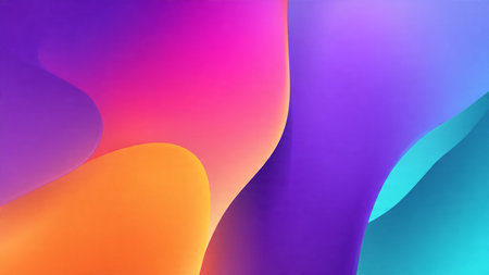 Colorful abstract background with soft gradients and curved lines. 3d illustrationの写真素材