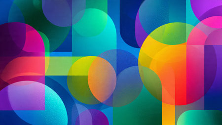 abstract colorful background with geometric pattern, computer-generated image.