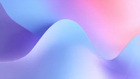 Colorful abstract background with smooth lines in blue, pink and purple