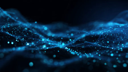 Big data visualization. Network connection structure. Futuristic technology style. 3d rendering