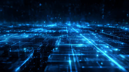 3D rendering of abstract digital technology background. Futuristic concept.