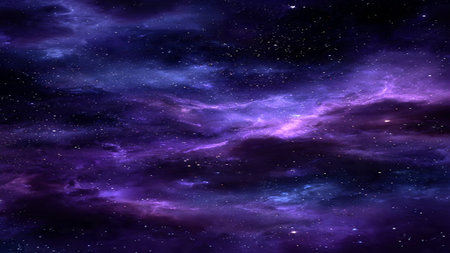 Stars of a planet and galaxy in a free space Elements of this image furnished by NASA