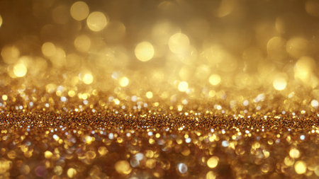golden glitter texture Colorfull Blurred abstract background for birthday, anniversary, wedding, new year eve or Christmas.の写真素材