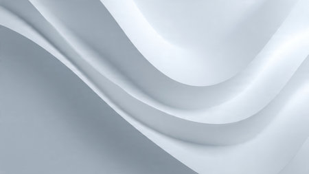 abstract white background with smooth lines and waves, 3d render illustration