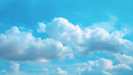 Blue sky background with white clouds. Nature background. Blue sky with white clouds.