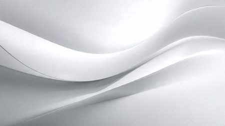 Abstract white background with curved lines. 3d rendering, 3d illustration.の写真素材