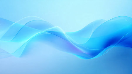 abstract blue background with some smooth lines in it (see more in my portfolio)の写真素材
