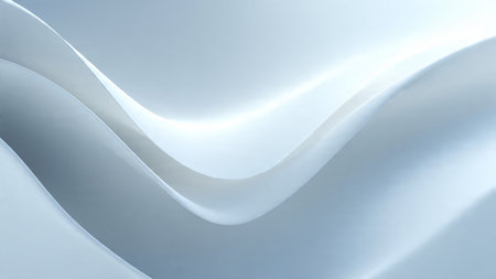 abstract white background with smooth lines, 3d rendering, computer digital illustrationの写真素材