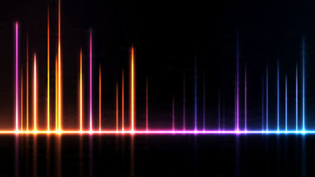 Sound wave in the dark background. 3d rendering, 3d illustration.