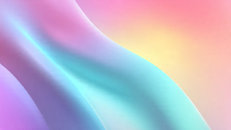 abstract background with smooth lines in pink, blue and yellow colors