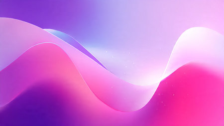 abstract background with smooth wavy lines in violet and pink colors