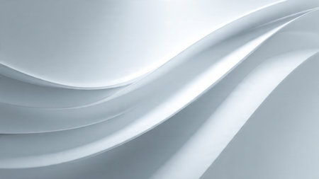 abstract white background with smooth lines and waves, monochrome