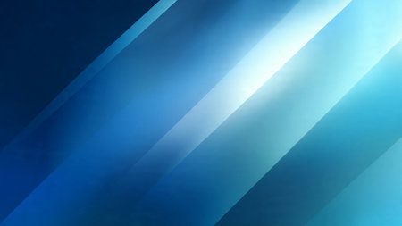 Blue and white abstract background with diagonal stripes and copyspace.