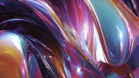 Floating spheres and torus shapes forming a futuristic 3D abstract composition.